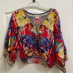 Flying Tomato tropical print top